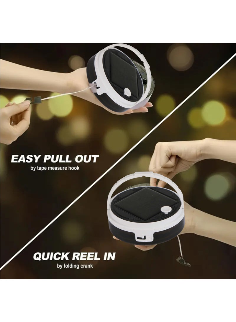 فيكسا برو مصباح تخييم LED قابل لإعادة الشحن وفانوس محمول - بطارية 2000 مللي أمبير/ساعة، سلسلة أضواء بطول 12 مترًا، 8 أوضاع للاستخدام في الهواء الطلق والخيام والمشي لمسافات طويلة - Image 4