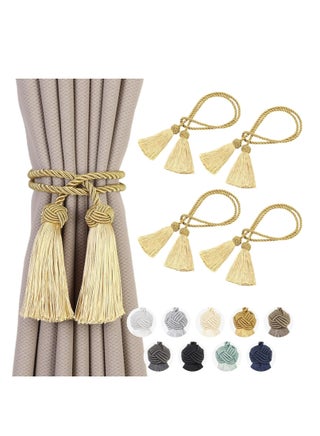 4-Pack Curtain Tiebacks with Tassels - Gold Decorative Rope for Window Drapes - pzsku/Z5BDE095723ED76FE7DADZ/45/1741945199/efd20b20-4a76-42ae-b4b0-6a22016e3821