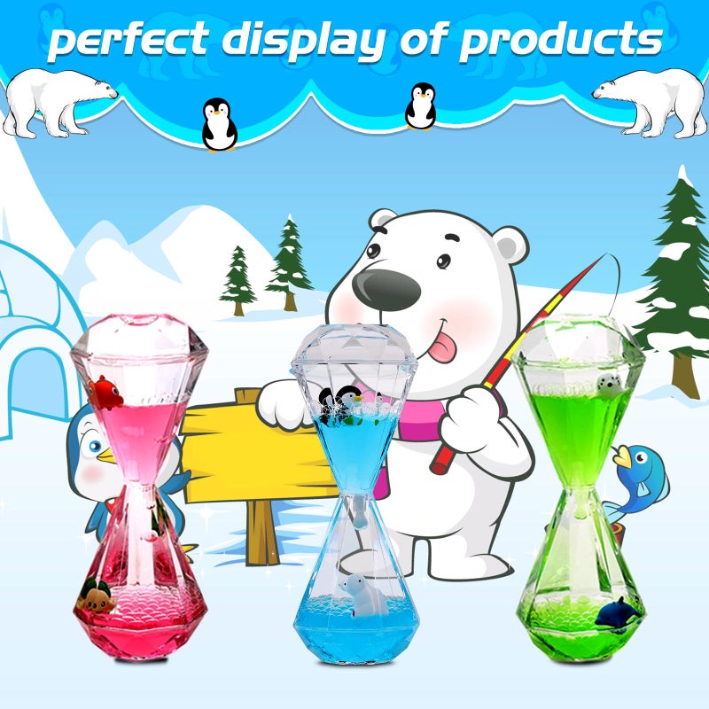 XINBAOHONG Liquid Motion Bubbler for Kids and Adults Hourglass Liquid Bubbler Timer for Sensory Play Fidget Toy Stress Management Desk DecorBlue 1 Blue1 Pink1 Green - Image 3