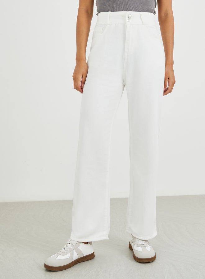 ستايلي جينز ستايلي مستقيم بخصر متوسط - Image 2