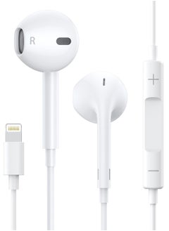 Apple Earbuds Wired/iPhone Headphones Wired【Apple MFi Certified】iPhone Earbuds Wired Earphones Built-in Micro & Volume Control Compatible with iPhone 14/13/12/11/X/8/7, Support All iOS System - White - pzsku/Z5BDE205C2E0C6CE6816CZ/45/_/1727239696/766054eb-7885-47bc-9df9-e32fb53be23c