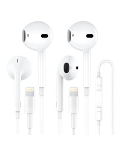 Apple Earbuds Wired/iPhone Headphones Wired【Apple MFi Certified】iPhone Earbuds Wired Earphones Built-in Micro & Volume Control Compatible with iPhone 14/13/12/11/X/8/7, Support All iOS System - White - pzsku/Z5BDE205C2E0C6CE6816CZ/45/_/1727239787/d8efbacb-f19d-4793-9d00-8ec60e336fc5