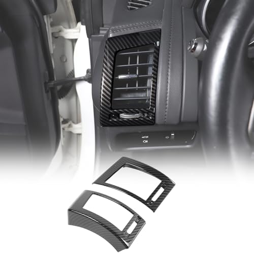 Daeiclru Side Air Conditioning Vent Outlet Trim Frame Cover Fit for Jaguar FType 20132024 ABS Right Left AC Air Vent Cover Interior Accessories Carbon Fiber Pattern - Image 1