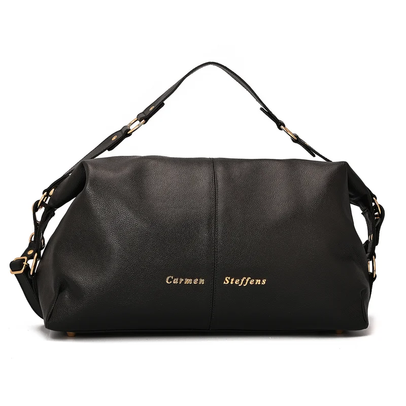 Carmen Steffens Black Slouch Shoulder Bag