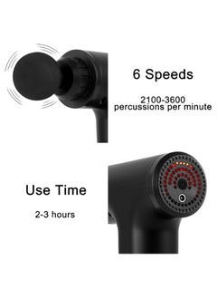 VENDIX Handheld Massage Gun, 6 Speeds Cordless Percussion Massage Device Deep Tissue Massager for Sport Soreness Relief, Gifts for Friend & Family  - Image 2