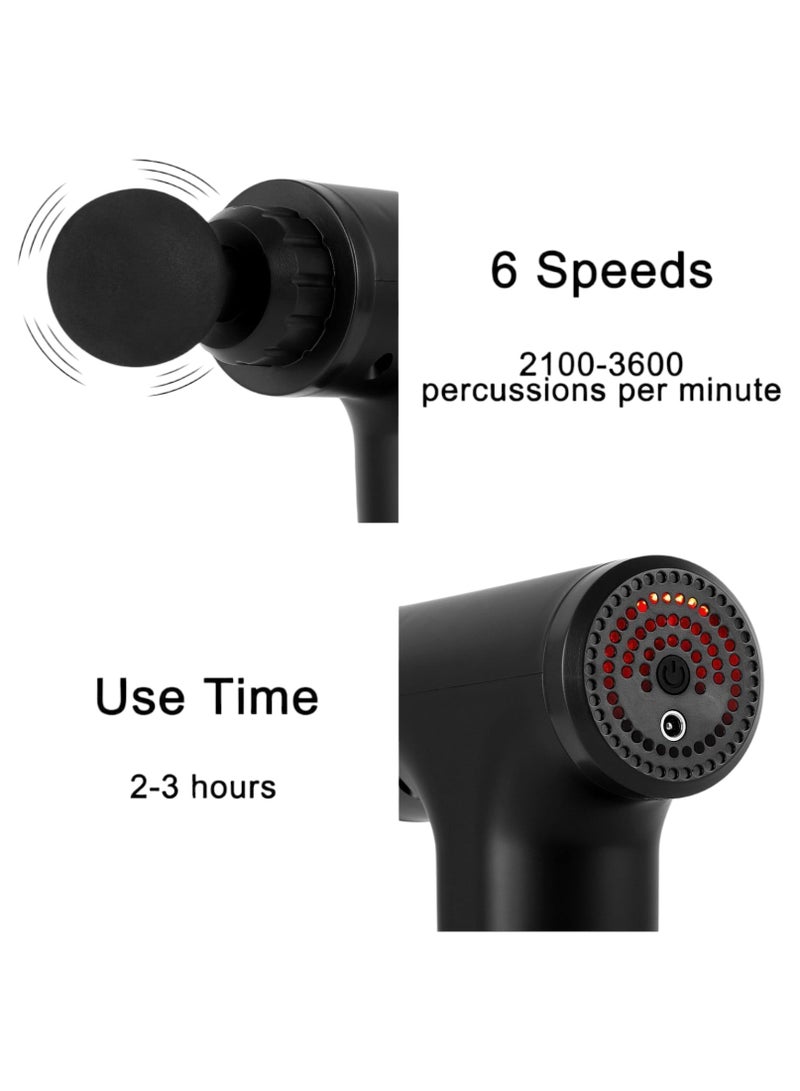 VENDIX Handheld Massage Gun, 6 Speeds Cordless Percussion Massage Device Deep Tissue Massager for Sport Soreness Relief, Gifts for Friend & Family  - Image 2