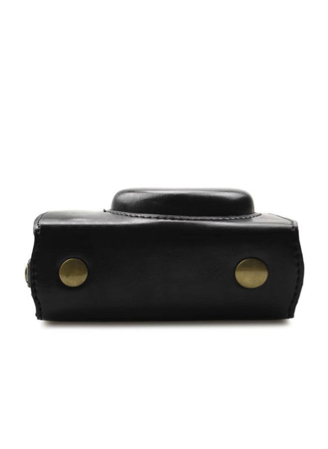 Rieibi G7X II/G7X III Leather Camera Case - Vintage Black Beauty Case with Strap for Canon PowerShot G7 X Mark II/III DSLR  - Image 2