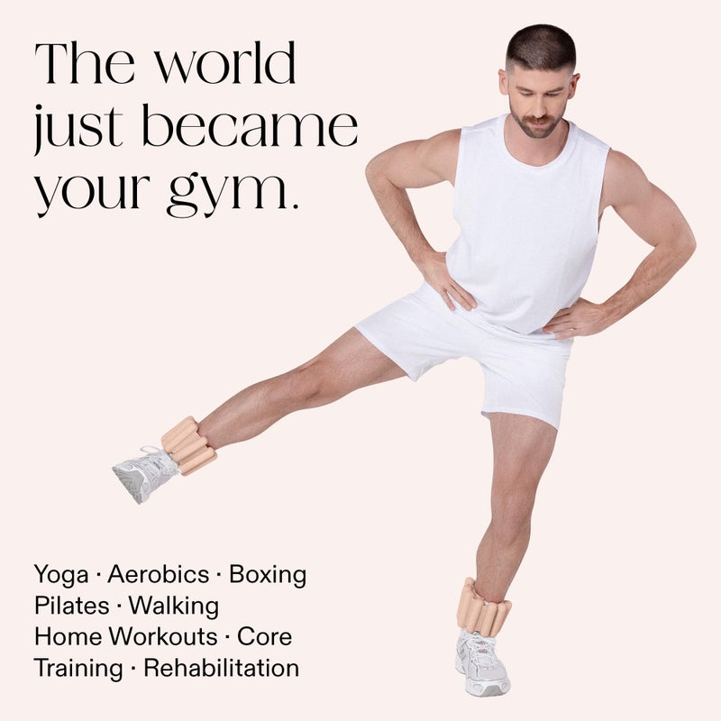 Bala Bangles Wrist & Ankle Weights for Women & Men - 3 lb Adjustable Weighted Bands - Soft Silicone Arm & Leg Weights for Pilates, Yoga, Walking, Barre, Home Workout & Strength Training Exercise - Image 3