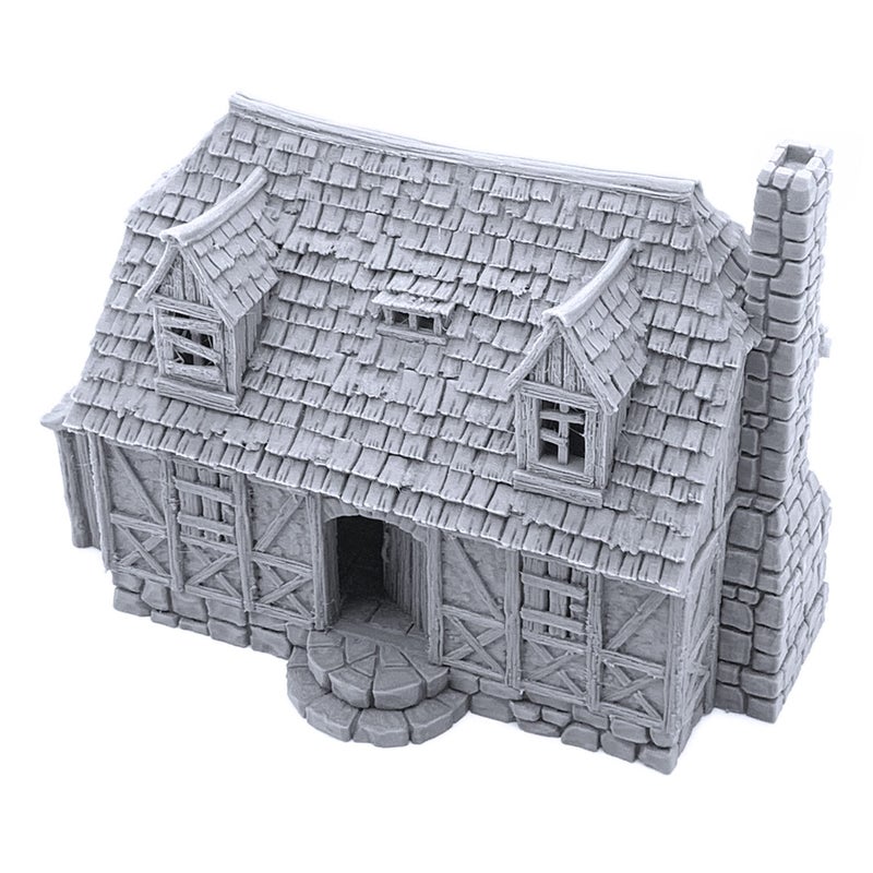 EnderToys Perfectly Normal House by Printable Scenery 3D Printed Tabletop RPG Scenery and Wargame Terrain 28mm Miniatures - Image 3