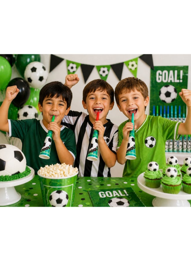 Toyland Football Party Horn 6 Pc Set – Kids Birthday Party Blowouts, Soccer Theme Celebration Noise Maker - Image 3