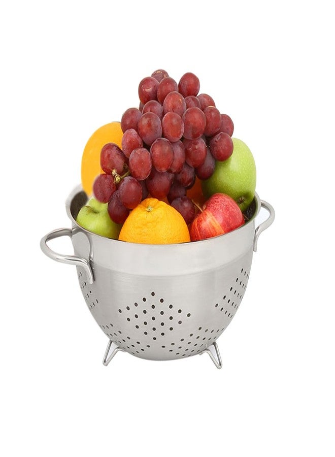 VITASUNHOW Stainless Steel Colander Mesh Metal Strainer Pasta Rice 5-Quart Strainer with Handle Dishwasher Safe (VS-02) - Image 2