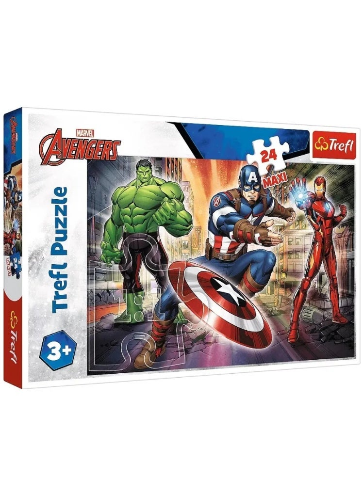 Trefl Marvel Avengers Puzzle (24 Pieces) - Image 1
