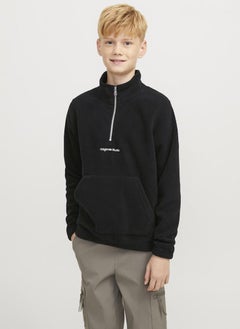 Jack & Jones Junior Kids Jorvesterbro Fleece Quarter Half Zip Sweatshirt  - Image 1