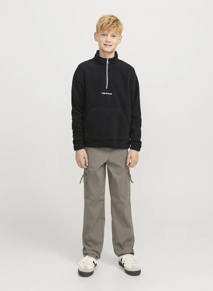 Jack & Jones Junior Kids Jorvesterbro Fleece Quarter Half Zip Sweatshirt