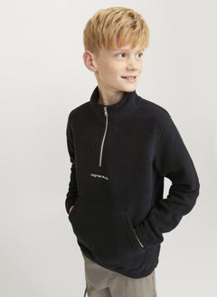 Jack & Jones Junior Kids Jorvesterbro Fleece Quarter Half Zip Sweatshirt  - Image 3