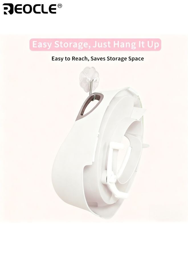 REOCLE Kid's Training Toilet Seat for Kids Toilet Trainer Ring with Handle and Backrest Fits Round and Oval Toilets for Home Use for Toddlers Boys and Girls - Image 5