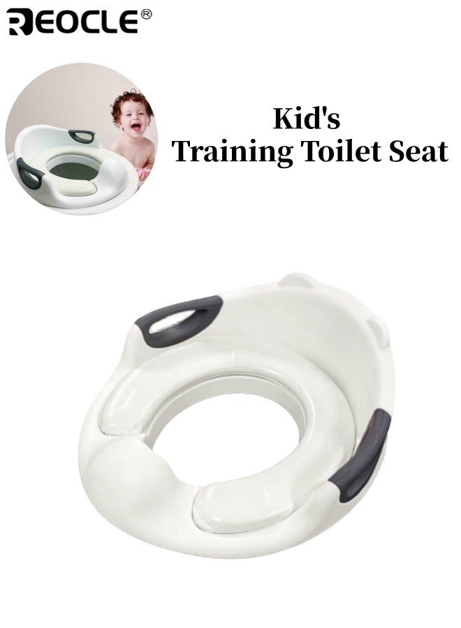 REOCLE Kid's Training Toilet Seat for Kids Toilet Trainer Ring with Handle and Backrest Fits Round and Oval Toilets for Home Use for Toddlers Boys and Girls - Image 1