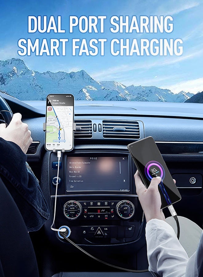 Bavin PD 20W + QC 18W Car Charger Fast Charging Dual USB Car Plug Adapter Car Charger Type C Compatible with iPhone 15 Pro Max/15 Pro/15/14/13 Pro Max/12/11, iPad Pro/mini6, Samsung S23/S22, Huawei Etc.  - Image 5