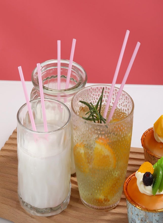 YAOSHENG 250-500 disposable black eco-friendly straws, suitable for party supplies, brides, birthdays, mixed drinks, weddings, restaurants, and catering services (250, pink（0.15in*5.11in）) - Image 5