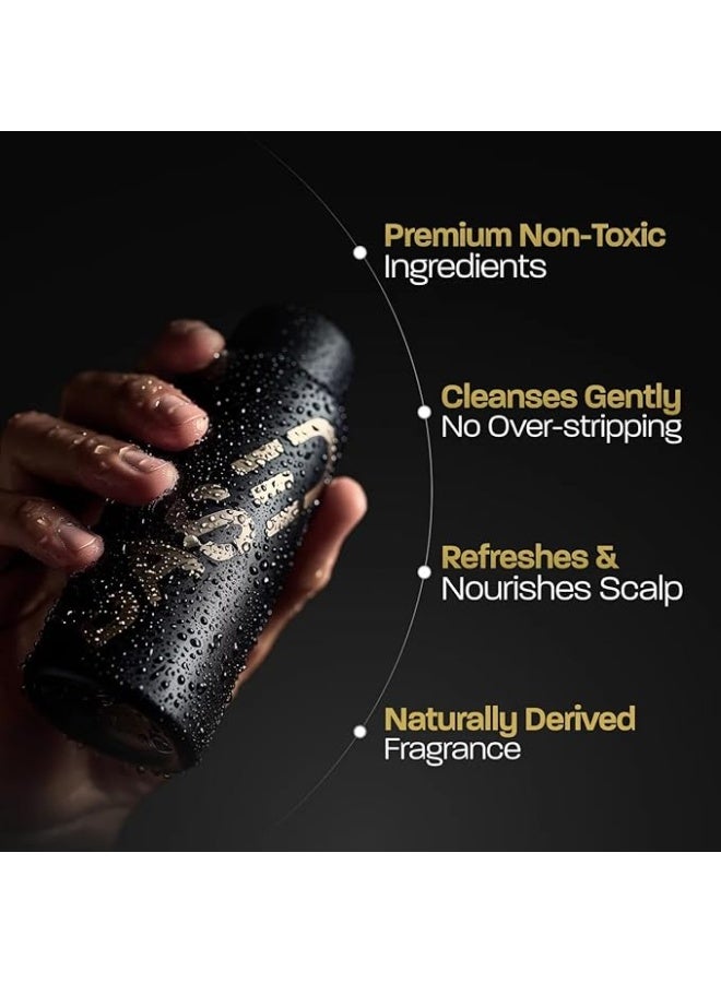 BASED Rejuvenating Shampoo with Aloe Vera, Peppermint Oil, & Coconut Oil, Cleansing Shampoo for Men, No Sulfates, Parabens or Phthalates, Quality Men’s Hair Care, 12 fl oz Bottle (Pack of 1) - Image 2