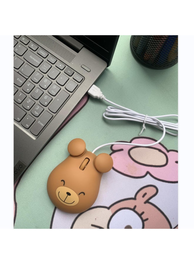 Cartoon Tiger Mouse Wireless Mouse Wired Frog Mouse Big Eyes Pink Frog Mouse Cute Bear Mouse-Specifications:Green Frog Wireless Bluetooth Dual-mode Charging (Tapyc Charging Port) - Image 5