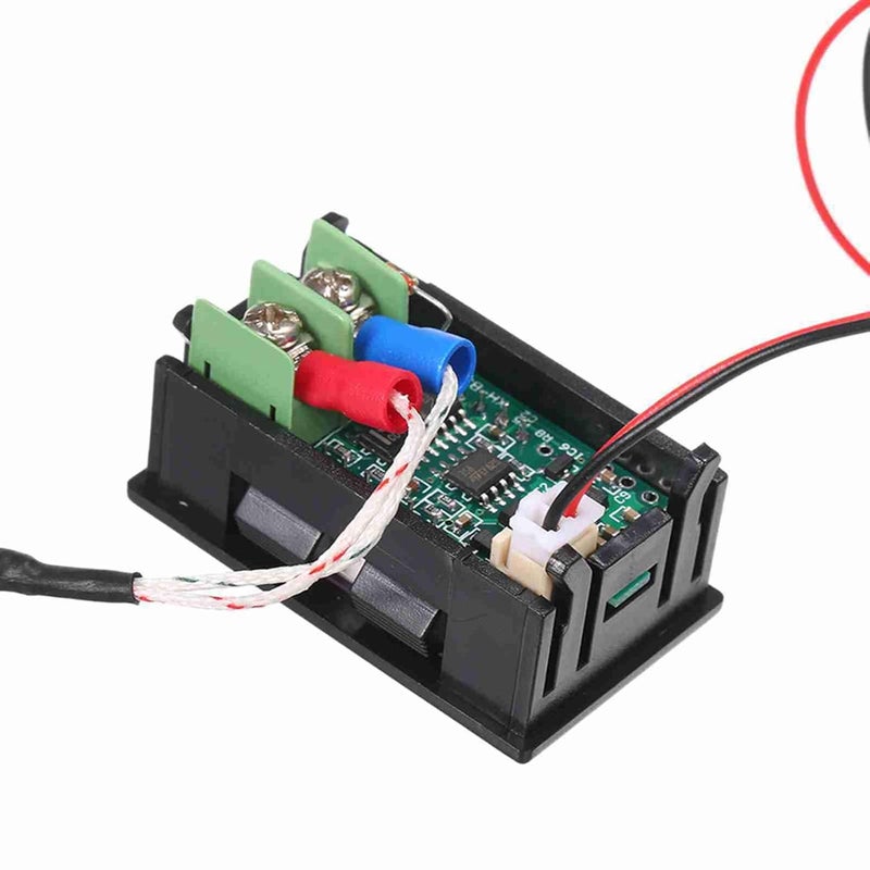 مقياس حرارة VINGVO مع ثنائي المعدن، مستشعر درجة الحرارة واجهة خيط M6، مقياس حرارة رقمي بشاشة LED لقياس درجة الحرارة (أخضر) - Image 4