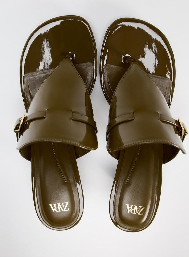 زارا صندل بكعب عالٍ مع مشبك - Image 5