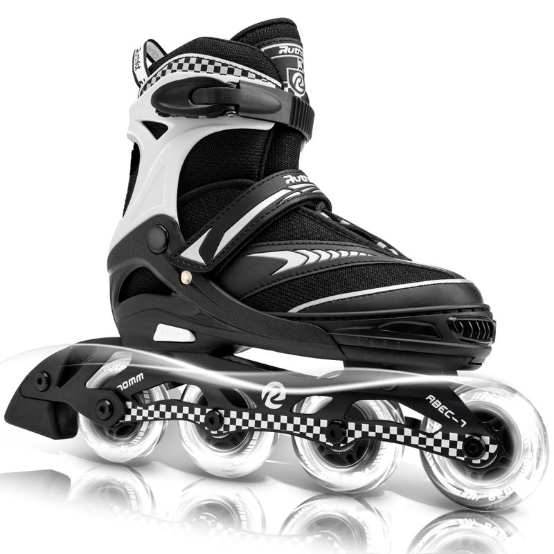 Ruthfot Adjustable Inline Skates for Boys and Girls with Full Light Up Wheels, Outdoor Rollerskates for Kids and Women - Image 1
