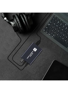 erorex Headphone Amplifier Two Stage Gain Switch Portable Headphone Amp For Mobilephone And Pc 3.5Mm Stereo Audio Input Out Space Gray  - Image 5