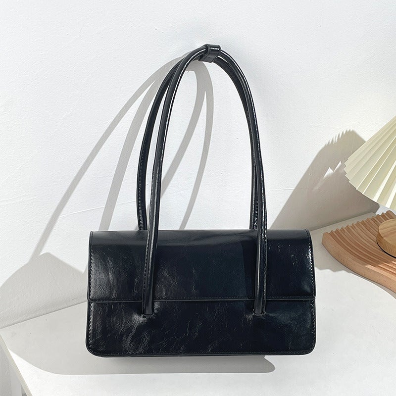 Niche Design Underarm Bag High-End Sense Bag Women'S New Fashionable Soft Leather Shoulder Portable Middle Ancient Bagel Bag All-Match - Image 2