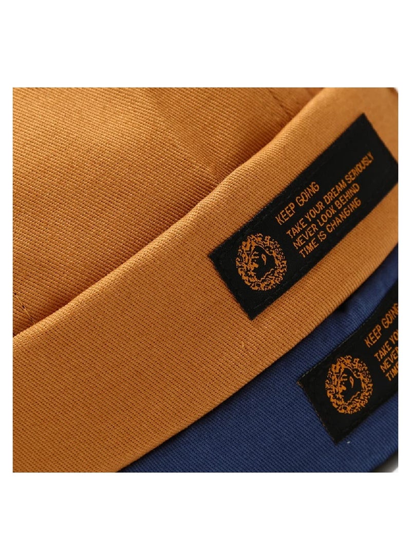 SYOSI Vintage Docker Cap Brimless Hat, Cotton Brimless Cap Retro Docker Caps Beanie Skull Cap Adjustable Brimless Hip hop Hats (4 Pcs) - Image 5