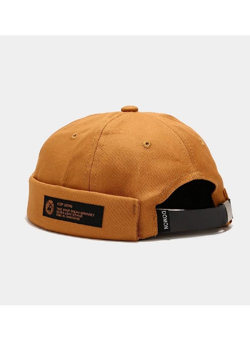 SYOSI Vintage Docker Cap Brimless Hat, Cotton Brimless Cap Retro Docker Caps Beanie Skull Cap Adjustable Brimless Hip hop Hats (4 Pcs) - Image 4