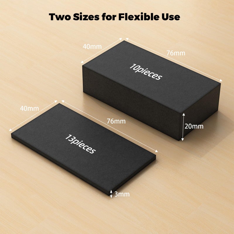 LveSunny Furniture Wall Protectors, LveSunny 23Pcs EVA Foam Headboard Stoppers for Wall, Bed Stoppers for Headboard, 10Pcs (20mm Thick)+13Pcs (3mm Thick) Couch Wall Protector, Black Headboard Bumper - Image 5