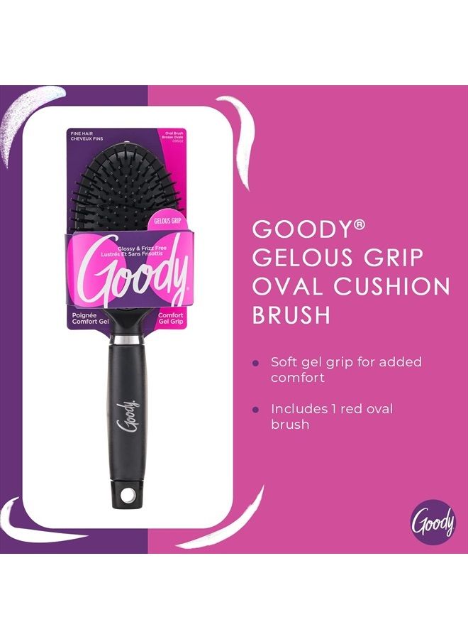 Goody Oval Hair Brush with Gelous Grip - For All Hair Types - Ion Infused Bristles for Frizz-Free and Glossy Styling - Pain-Free Hair Accessories for Women, Men, Boys, and Girls - Image 4