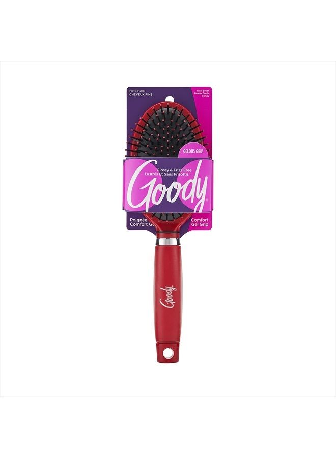 Goody Oval Hair Brush with Gelous Grip - For All Hair Types - Ion Infused Bristles for Frizz-Free and Glossy Styling - Pain-Free Hair Accessories for Women, Men, Boys, and Girls - Image 2