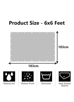 Urbane Home Urbane Home Pack of 2 Tirpal 6x6 Feet Waterproof Tarpaulin Sheet EcoFriendly Tent Tirpal 120 GSM Tadpatri Tharpai Thadika Thappi Tarp Lightweight Premium Tirpal Black  - Image 3
