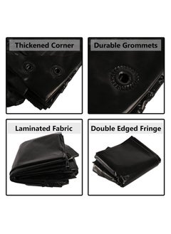 Urbane Home Urbane Home Pack of 2 Tirpal 6x6 Feet Waterproof Tarpaulin Sheet EcoFriendly Tent Tirpal 120 GSM Tadpatri Tharpai Thadika Thappi Tarp Lightweight Premium Tirpal Black  - Image 4
