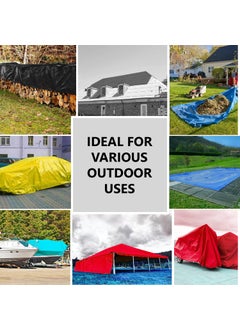 Urbane Home Urbane Home Pack of 2 Tirpal 6x6 Feet Waterproof Tarpaulin Sheet EcoFriendly Tent Tirpal 120 GSM Tadpatri Tharpai Thadika Thappi Tarp Lightweight Premium Tirpal Black  - Image 5