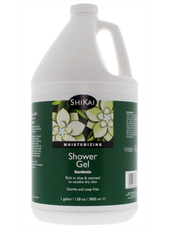 SHIKAI جل الاستحمام المرطب اليومي (ياسمين، 1 جالون) | مع هلام الألوة فيرا المرطب والشوفان | غسول جسم معطر لتخفيف جفاف البشرة - Image 1