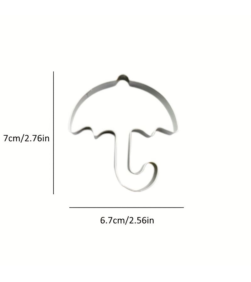 1pc Stainless Steel Umbrella Cookie Cutter Sugar Cookie Game Baking Mold - Image 3
