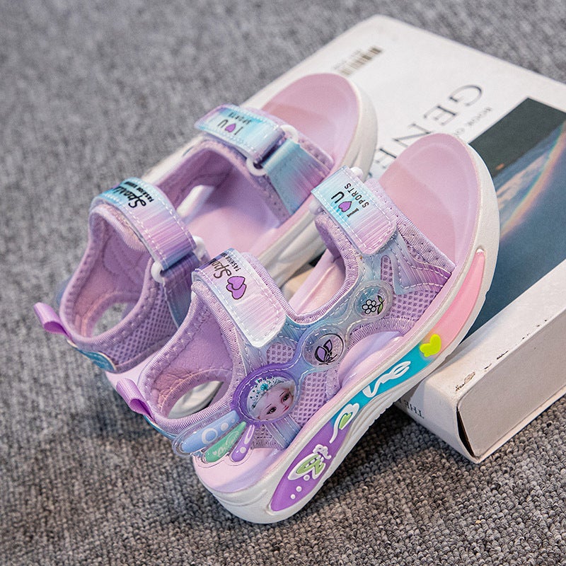 Girls Sandals Children'S Beach Shoes Soft Sole Anti-Slip Toddler Shoes Little Girls Open Toe Fashion Shoes - Image 5