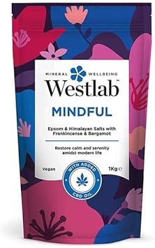 Westlab Mindful CBD Bath Salts 1kg Epsom Himalayan Salts Infused with Bergamot Geranium for Calming and Soothing Guaranteed Purity - Image 5