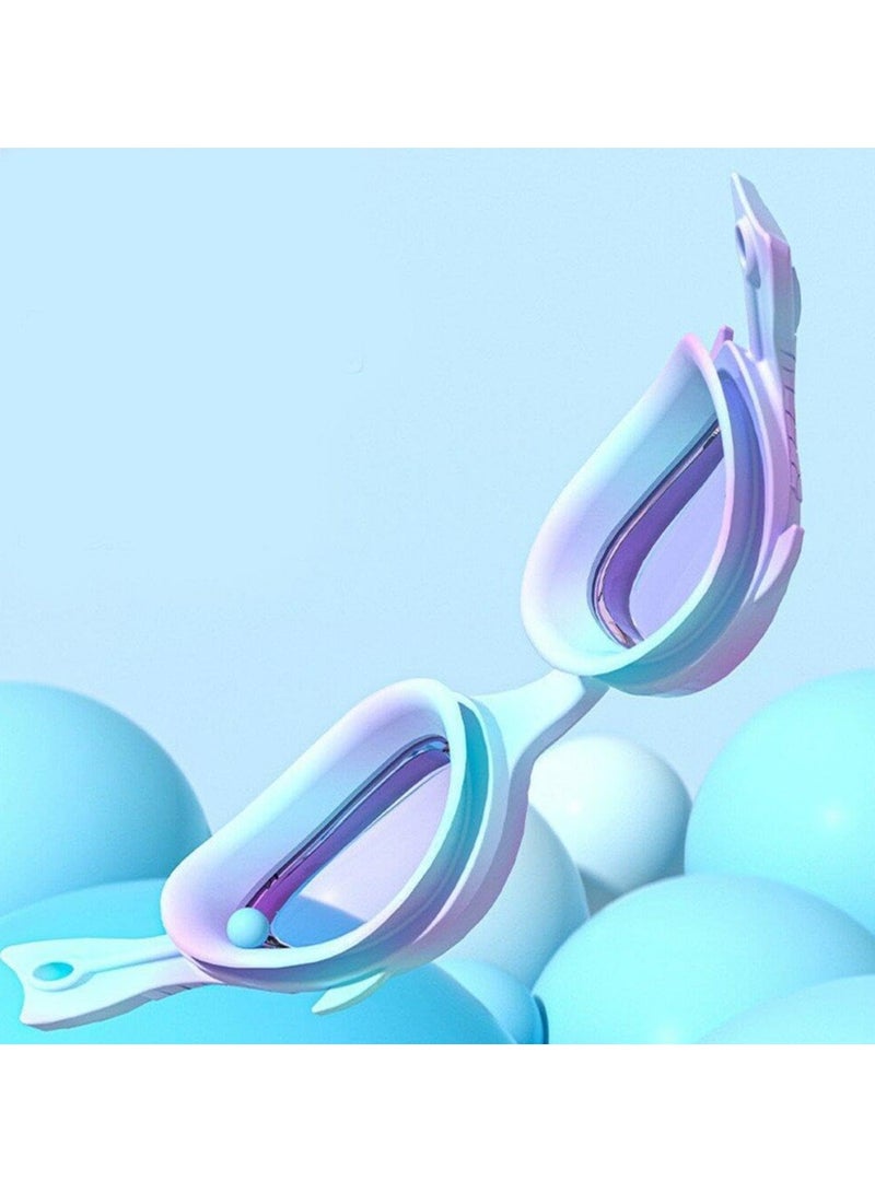 أوزيغالور قبعة سباحة مضادة للماء للأطفال مع طقم نظارات واقية، قبعة سباحة قماشية بتصميم كرتوني للأولاد والبنات من سن 3-12 سنة - Image 3