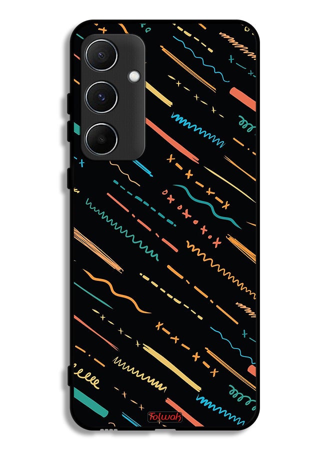 Tolwak Samsung Galaxy A55 5G Protective Case Cover X Lines Abstract Pattern - Image 1