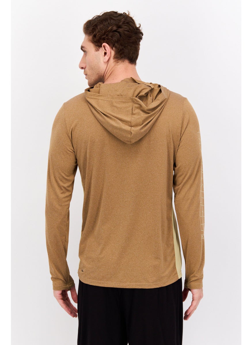 Hurley - Men Sportswear Fit Long Sleeve Training Hood, Brown - Image 1