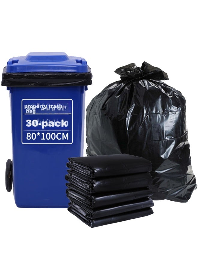 profit Lide Pingkou Garbage Bags, 30 Pieces, Single-sided 1.4 Microns, Black, 80*100 Extra Large, Thickened, For Hotels And Property Management - Image 5