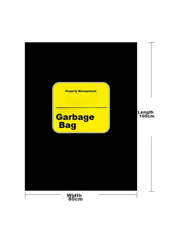 profit Lide Pingkou Garbage Bags, 30 Pieces, Single-sided 1.4 Microns, Black, 80*100 Extra Large, Thickened, For Hotels And Property Management - Image 2