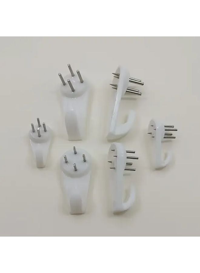 15pcs Mini Nails Invisible Seamless Wall Hooks Metal No Drill Adhesive Mounting Hangers - Image 2