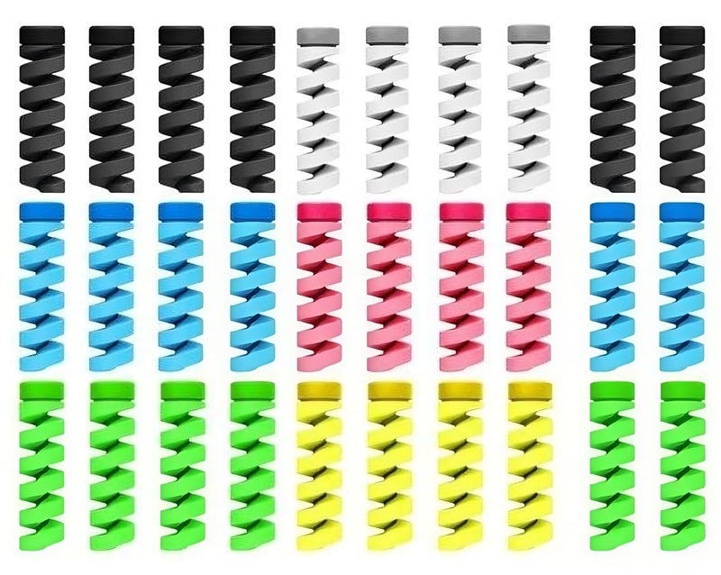 INEFABLE (30 Pcs) Multicoloured Protection Spiral Cable & Wire Protectors Spring Wire for All Wired Accessories for USB Charger, Data Cable, Earphone, Elastic Cord Saver - Image 1