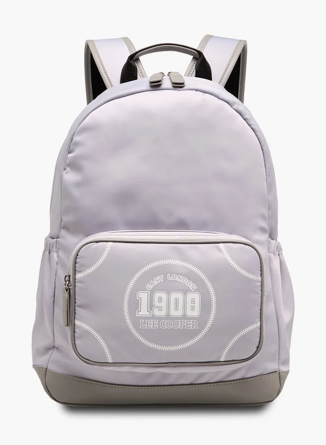 لي كوبر Printed Backpack with Adjustable Shoulder Straps and Zip Closure - 13x30x41 cm